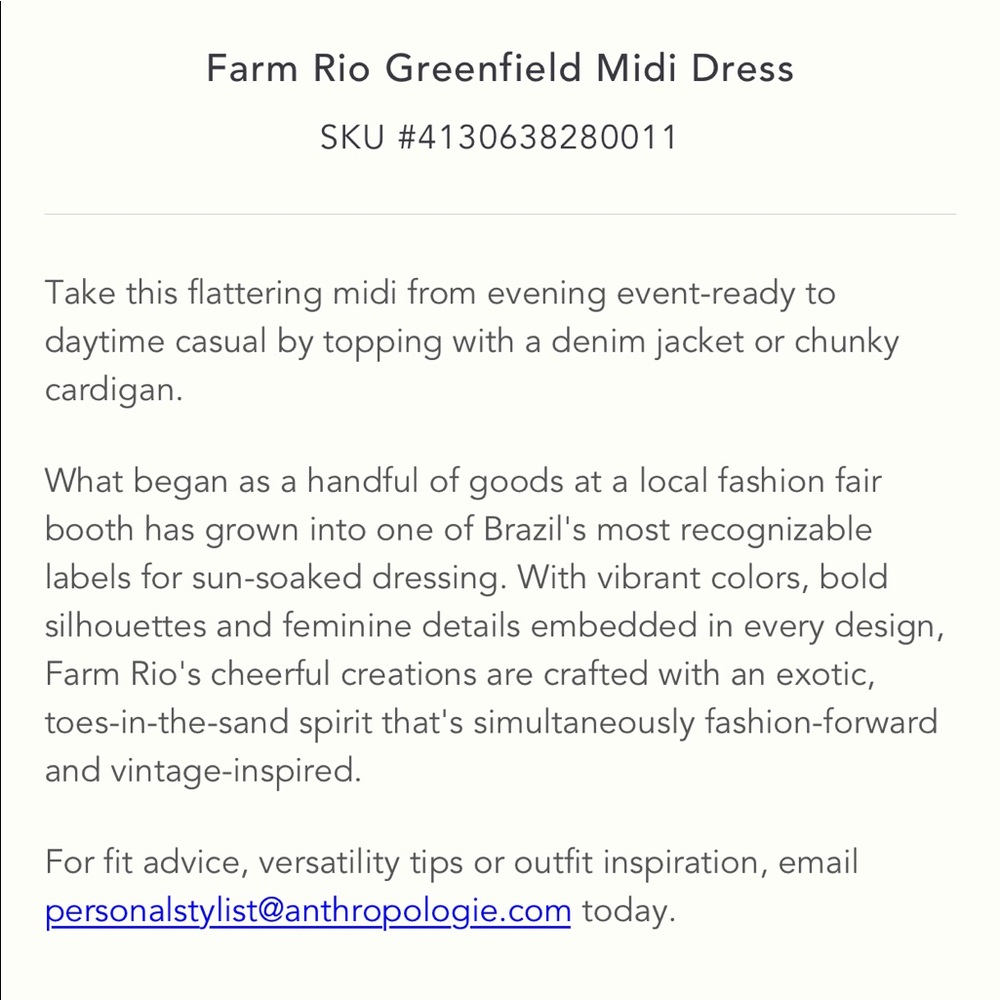 Farm Rio Greenfield Midi Dress - Picture 2 of 2